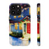 Festive Christmas Decorations on a Row of Townhomes - Impact Resistant Phone Case iPhone 13 Pro Glossy